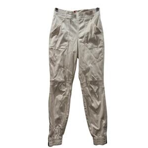 SPANX Stretch Twill Cargo Jogger Pants - Khaki Beige - Size Small